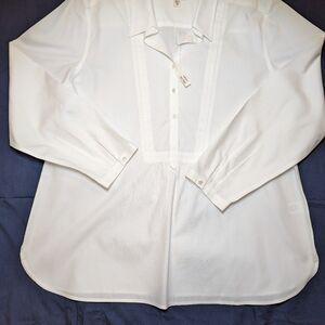 NWT - Coldwater Creek Bib Tuck Shirt Size PXL